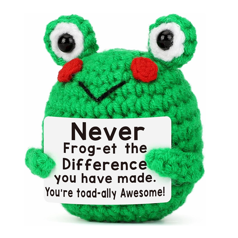 Home Textiles Today - Funny Crochet Frog Figurines Emotional Support