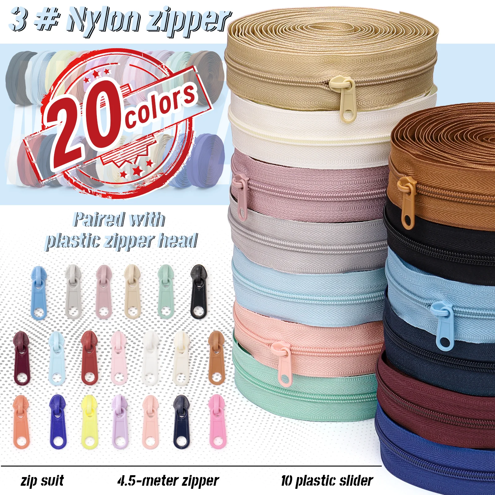 Home Textiles Group - 1 group = 4.5m zipper +