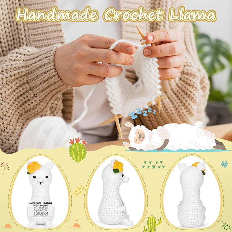 Funny Handmade Crochet Llama P - огляд і ціна Home Textiles Today