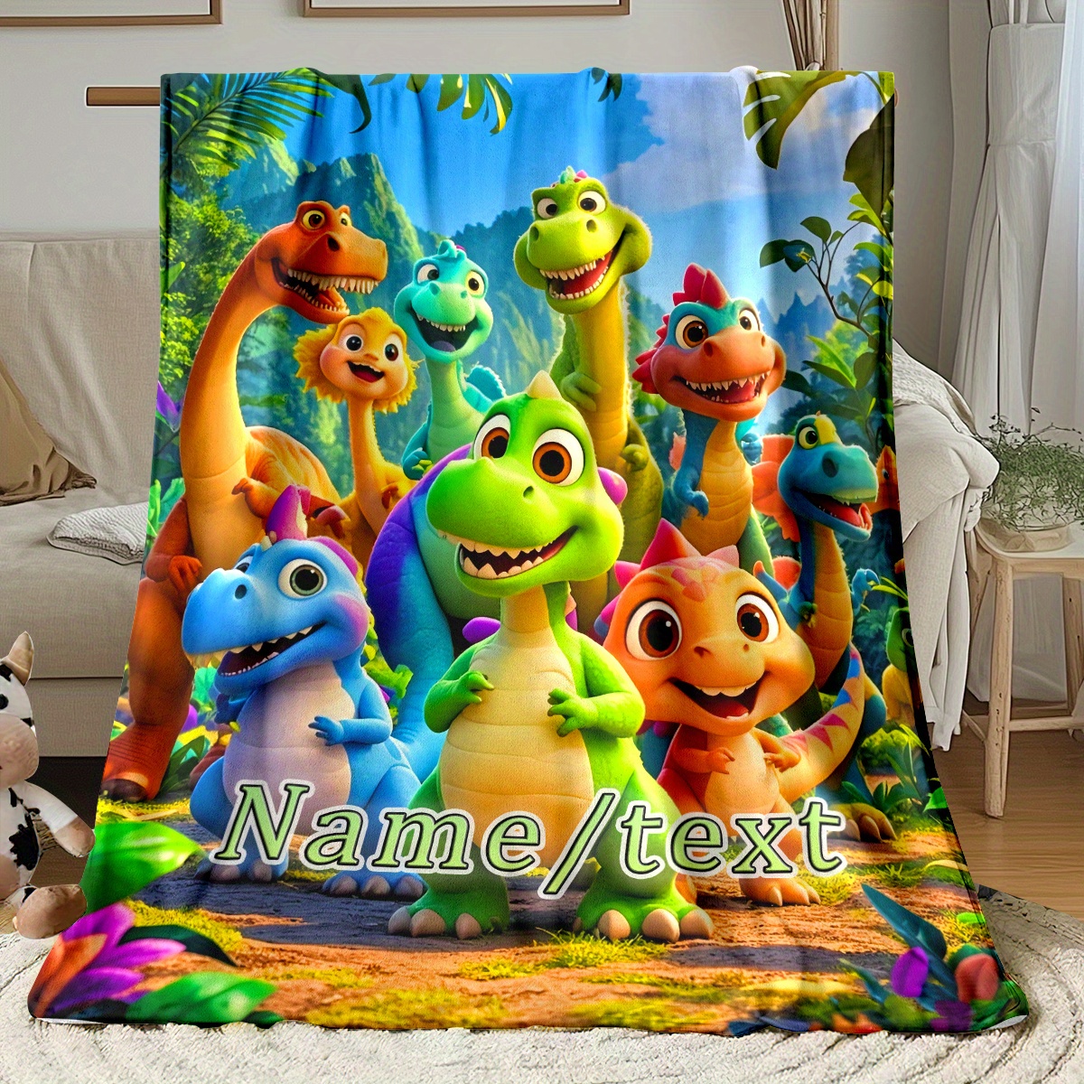 Personalized Dinosaur Blanket  - огляд і ціна Home Textiles Group